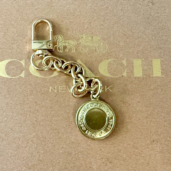Coach Accessories - Coach Est. 1941 Gold Coin Disc Keychain Fob Bag Charm